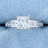 1.75ct Tw Princess Cut Diamond Engagement Ring In Platinum
