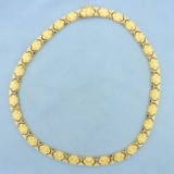 Designer Link Two Tone Necklace In 18k Yellow And White Gold