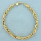 7 1/2 Inch Rope Style Chain Bracelet In 14k Yellow Gold
