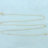 18 Inch Prince Of Wales Link Chain Necklace In 10k Yellow Gold