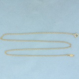 15 Inch Prince Of Wales Chain Necklace In 14k Yellow Gold