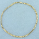 Cable Link Anklet In 14k Yellow Gold