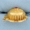 Vintage Houston Astrodome Ruby Pendant Or Charm In 14k Yellow Gold