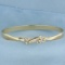 Baguette And Round Diamond Bangle Bracelet In 14k Yellow Gold