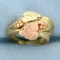 Black Hills Gold Pinky Ring In 10k Yellow, Rose, And Green Gold