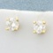 1ct Tw Diamond Stud Earrings In 14k Yellow Gold Basket Settings