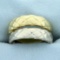 Two Quilted Design Band Stacking Rings In 18k White And Yellow Gold