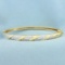 Diamond Bangle Bracelet In 14k Yellow And White Gold