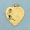 Heart Happy Birthday Pendant In 14k Yellow Gold