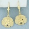 Sand Dollar Earrings In 14k Yellow Gold