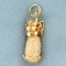 Pineapple Pendant Or Charm In 14k Yellow Gold