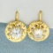 1.5ct Tw Cz Earrings In 18k Yellow Gold