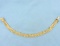 Italian Made Designer Panther Link Bracelet In 18k Yellow Gold