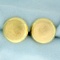 Button Design Earrings In 14k Yellow Gold