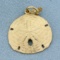 Textured Sand Dollar Pendant Or Charm In 14k Yellow Gold