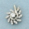 Diamond Starburst Pinwheel Pendant In 14k White Gold