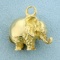 Elephant Pendant In 14k Yellow Gold