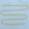 Italian Made 24 Inch Rope Link Chain Necklace In 14k Yellow Gold