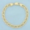 Italian Made Anchor Link Bracelet In 14k Yellow Gold