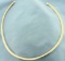 Italian Made Omega Link Necklace In 14k Yellow Gold