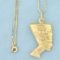 Queen Nefertiti Necklace In 14k Yellow Gold