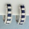 Michael C. Fina Sapphire And Diamond Hoop Earrings In 14k White Gold