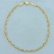 9 Inch Anchor Link Anklet In 14k Yellow Gold