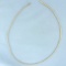 Italian Made 17 Inch Omega Link Necklace In 10k Yellow Gold