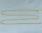 Italian Made 18 Inch Wheat Link Chain Necklace In 18k Yellow Gold