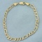 Figaro Link Bracelet In 14k Yellow Gold