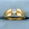 1/4ct Solitaire Diamond Engagement Ring In 14k Yellow Gold