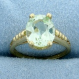 Rare 3ct Mint Green Chrysoberyl Ring In 14k Yellow Gold