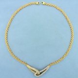 2ct Tw Round And Baguette Diamond Panther Link Necklace In 14k Yellow Gold