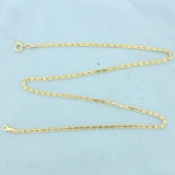 16 Inch Scroll Link Chain Necklace In 14k Yellow Gold