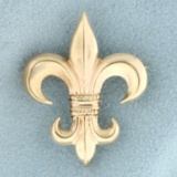 Fleur De Lis Pin In 14k Yellow Gold