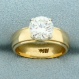 Almost 2ct Diamond Solitaire Engagement Ring In 14k Yellow Gold