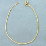Italian Made Serpentine Link Chain Bracelet In 14k Yellow Gold