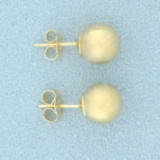 Ball Bead Earrings In 14k Yellow Gold