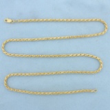 Italian Made 24 Inch Rope Link Chain Necklace In 14k Yellow Gold