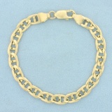 Italian Made Anchor Link Bracelet In 14k Yellow Gold