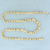 18 Inch Helix Rope Link Chain Necklace In 14k Yellow Gold