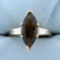 Smoky Topaz And Cz Statement Ring In 14k Yellow Gold