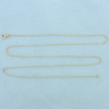 18 Inch Prince Of Wales Link Chain Necklace In 10k Yellow Gold