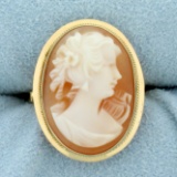 Vintage Cameo Ring In 10k Yellow Gold