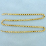 French Rope Link Chain Necklace In 14k Yellow Gold