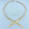 Designer Choker Necklace In 14k Yellow Gold