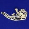 Large Airboat Pendant In 14k Yellow Gold