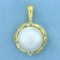 Large Mabe Pearl And Diamond Statement Pendant In 18k Yellow Gold