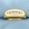 5 Stone Diamond Wedding Or Anniversary Ring In 14k Yellow Gold