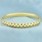 Lab Ruby, Emerald, And Sapphire Bangle Bracelet In 14k Yellow Gold